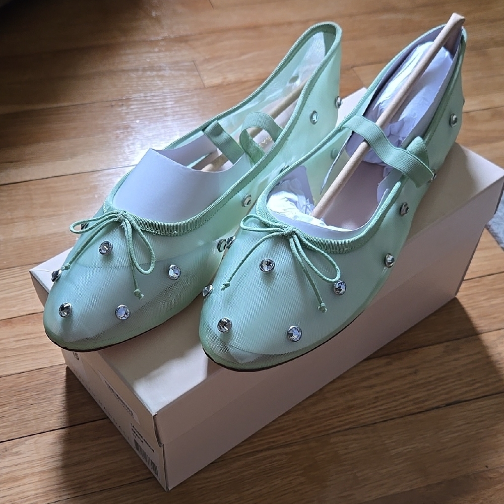 BRAND NEW Loeffler Randall Crystal Mesh Ballet Flat